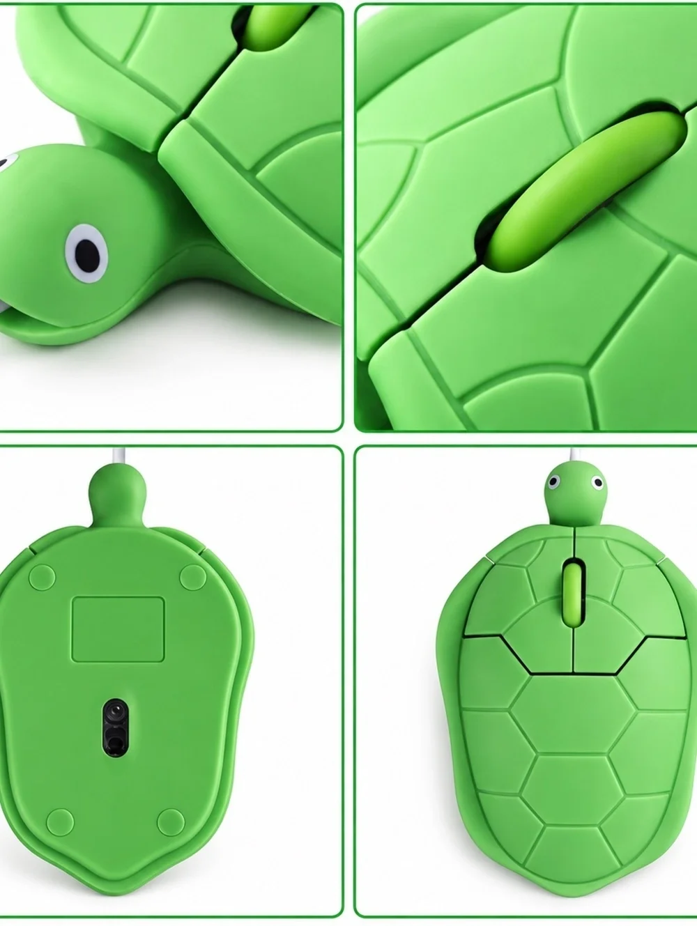 Cute Turtle Wired USB Optical Mouse with 3 Button Operation and 1000 DPI